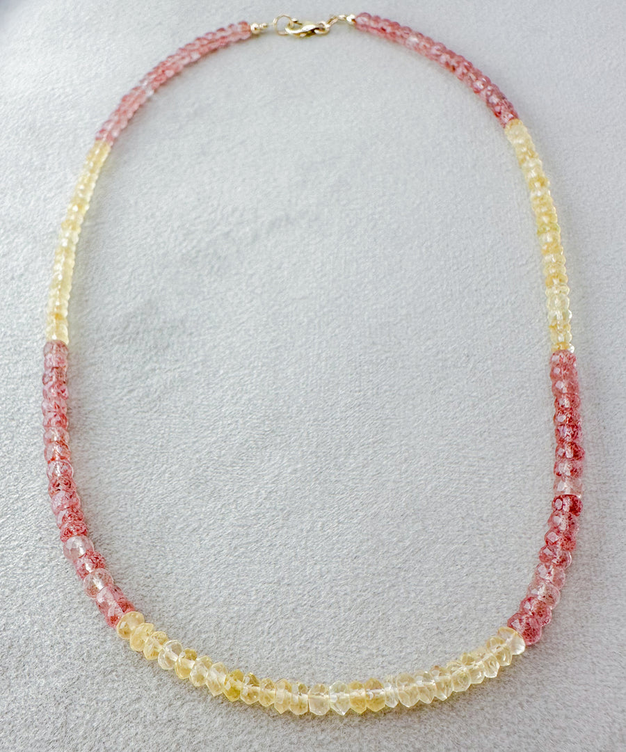 strawberry lemonade necklace