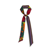 frida x lost pattern nyc "frida's garden" silk skinny scarf